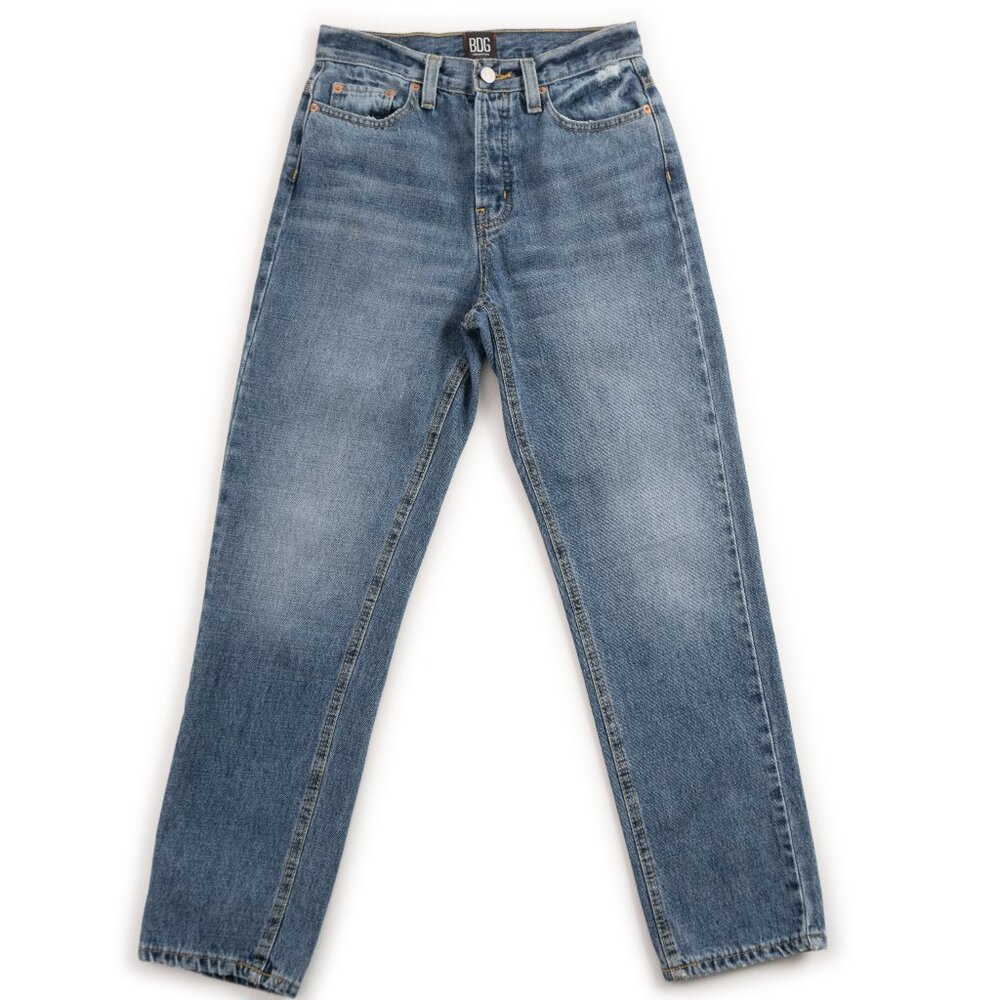 BDG Urban Outfitters Slim Straight high rise button fly blue jeans size 25